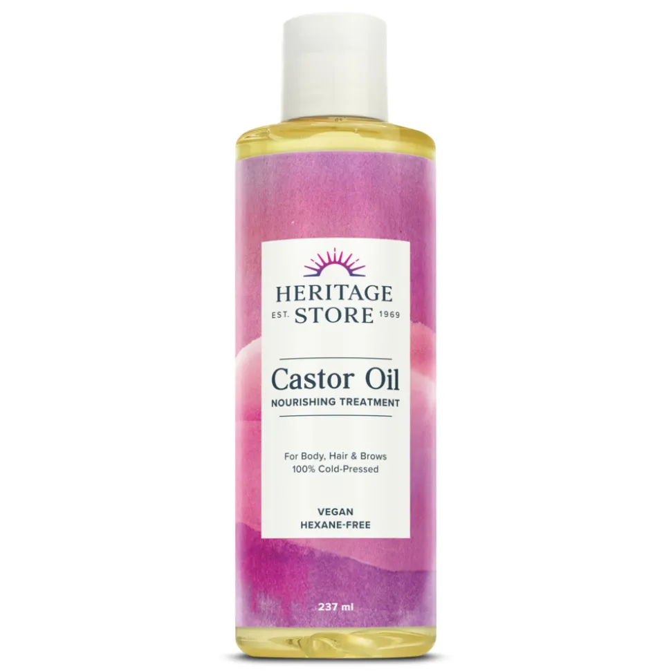 Heritage Store Castor Olie Lichaam, Haar & Wenkbrauwen 237 ml