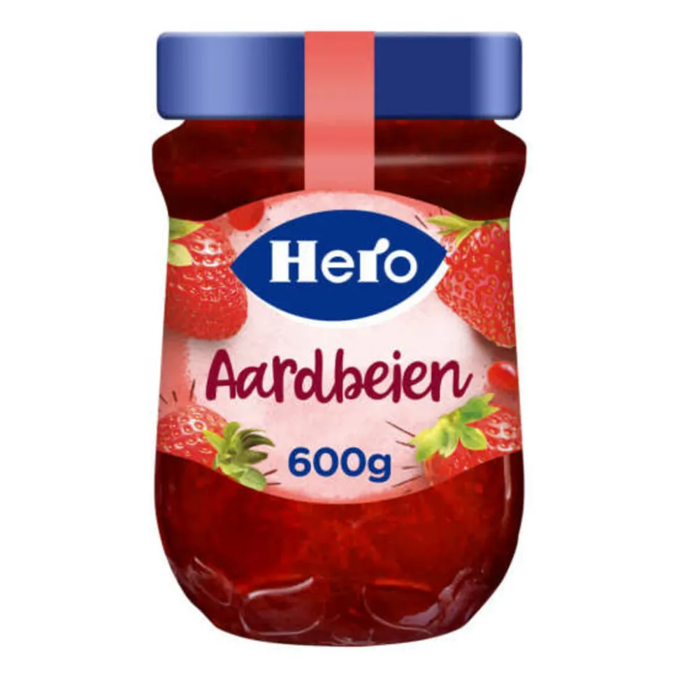 Hero Jam Aardbeien 600 gr