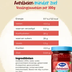 Hero Jam Minder Zoet Aardbeien 325 gr