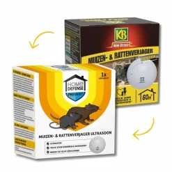 Home Defense Muizen- en Rattenverjager 60 m2 Ultrasoon