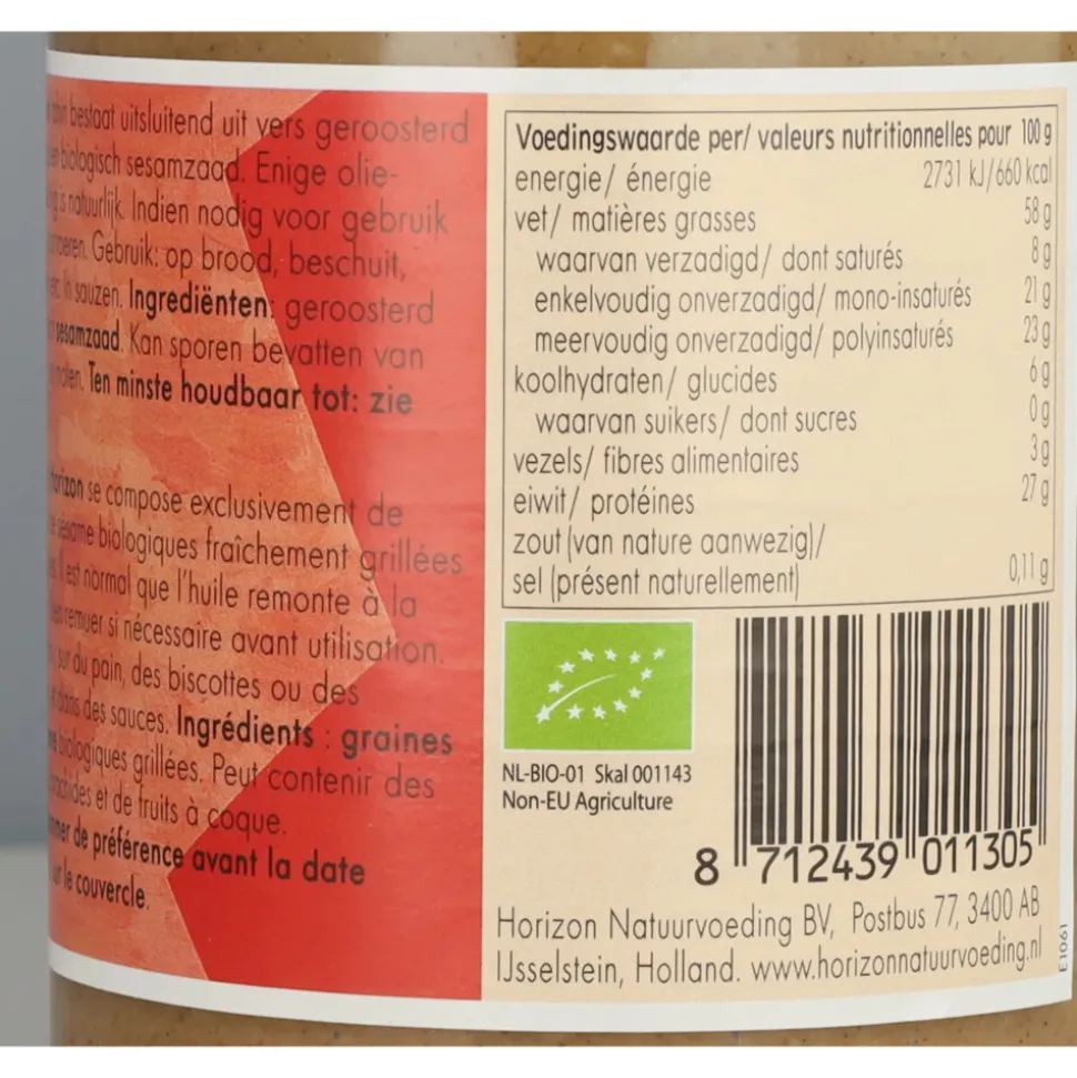 Horizon Tahin Zeezout Bio 350 gr