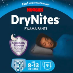 Huggies DryNites Absorberende Luierbroekjes Jongens 8-13 jaar 9 stuks