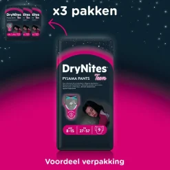 Huggies DryNites Absorberende Luierbroekjes Meisjes 8-13 jaar 9 stuks
