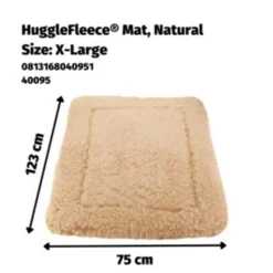 HuggleHounds Hondenmat Natural XL 75 x 123 cm