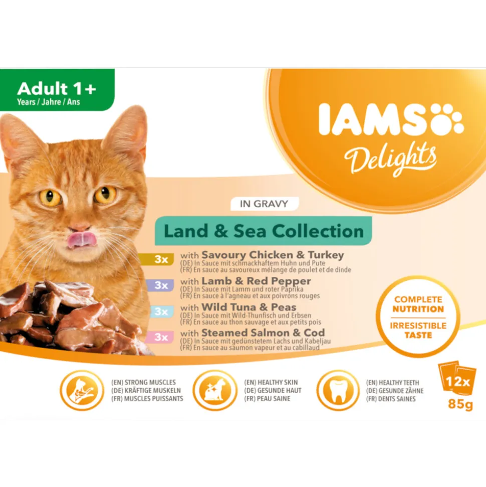 IAMS Delights Land - Sea 12 x 85 gr
