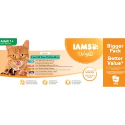 IAMS Delights Land - Sea Adult Kattenvoer Nat in Gelei 48 x 85 gr