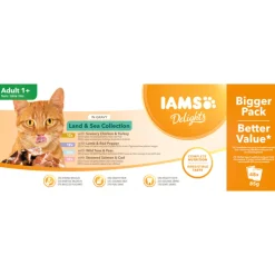IAMS Delights Land - Sea in Saus 48 x 85 gr