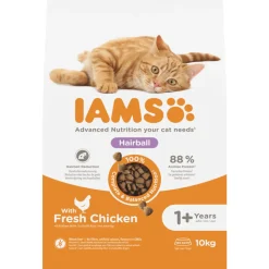 IAMS Kat Adult Hairball Control Kip 10 kg