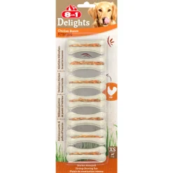 8in1 Delights Bones Strong Kip XS 7 stuks
