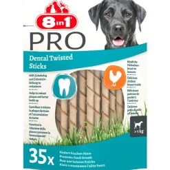 8in1 Delights Pro Dental Twist Sticks Kip 35 stuks