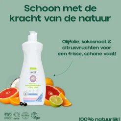 INCIA 100% Natuurlijke Afwasmiddel Vloeibaar Baby 500 ml