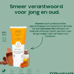 INCIA 100% Natuurlijke Zonnebrandcrème Baby SPF 50+ 50 ml