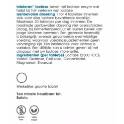 Intoleran Lactase 2.500 100 tabletten