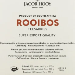Jacob Hooy Rooibos Theezakjes 160 stuks