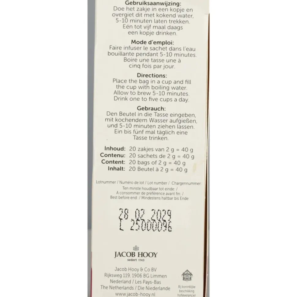Jacob Hooy Thee Blaas en Nierkruiden 20 stuks