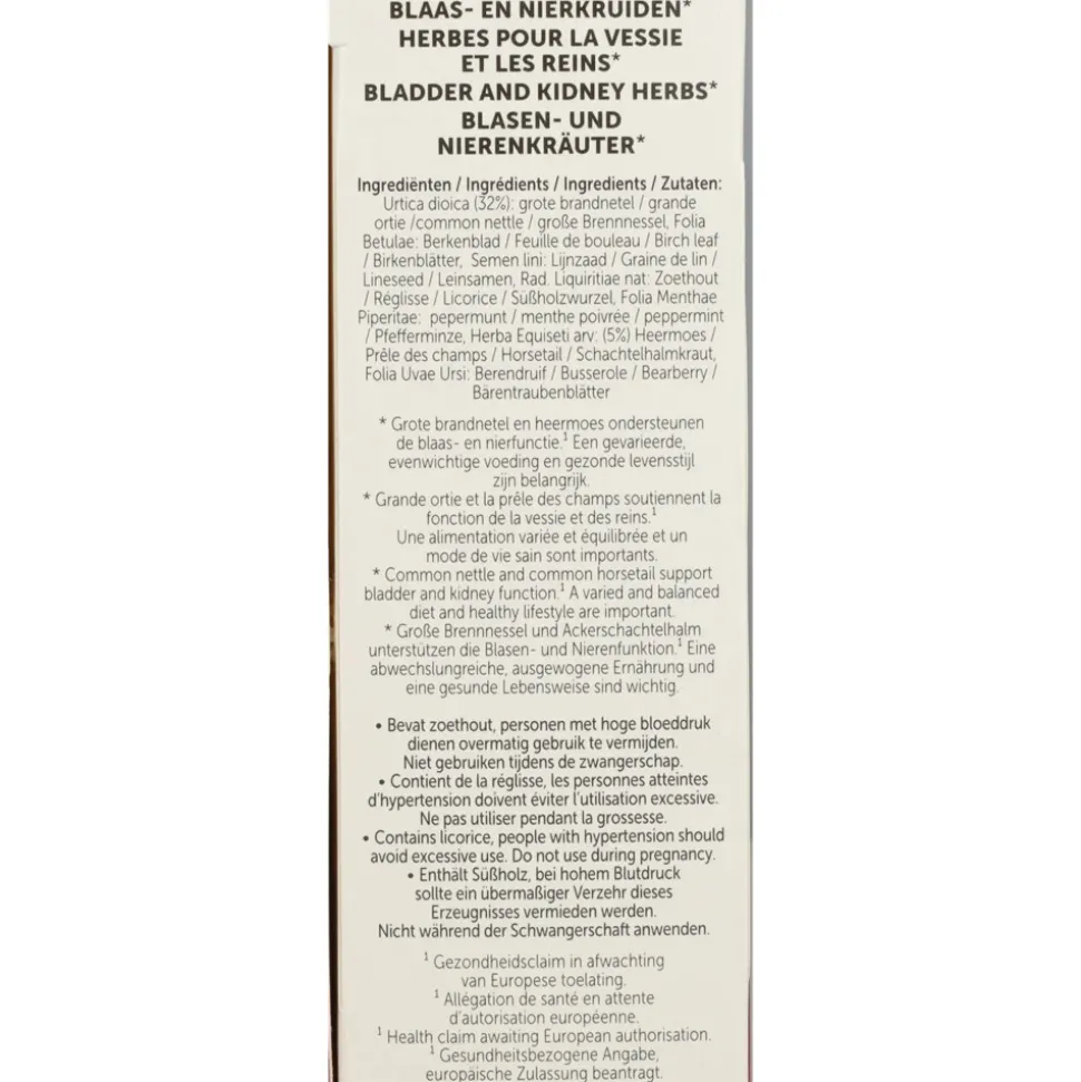 Jacob Hooy Thee Blaas en Nierkruiden 20 stuks