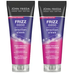 John Frieda Frizz Ease Brazillian Sleek - Shampoo 1x 250 ml & Conditioner 1x 250 ml - Pakket