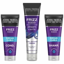 John Frieda Frizz Ease Dream Curls - Shampoo 1x 250 ml & Conditioner 1x 250 ml & Curl Defining Créme 1x 150 ml - Pakket