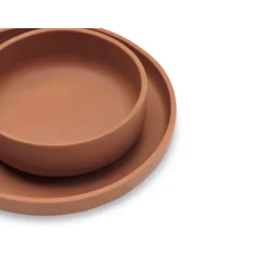 Jollein Dinerset Siliconen Caramel 4-delig