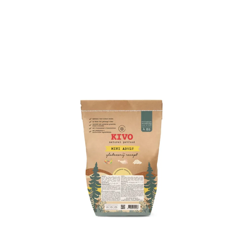 Kivo Kip & Rijst Mini Adult Glutenvrij 4 kg