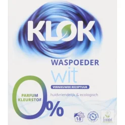 Klok Waspoeder Eco Wit 18 Wasbeurten 1,17 kg