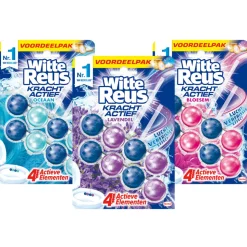 Krachtig & actief Toiletblok PakketDit verfrissende pakket van Witte Reus bestaat uit de volgende producten: Witte Reus Toiletblok Kracht Actief Lavendel 2 stuks, Witte Reus Toiletblok Kracht Actief Oceaan 2 stuks en Witte Reus Toiletblok Kracht Actief Bloesem 2 stuks.Witte Reus zorgt voor een hygiënisch schoon toilet.Op zoek naar een makkelijke manier om je toilet schoon en fris te houden? De toiletblokken van Witte Reus zorgen voor een schoon en fris toilet van de eerste tot de laatste spoelbeurt. De toiletblokken in dit pakket van Witte Reus bestaan uit een formule met 4 actieve functies: reinigend schuim, anti-kalk formule, vuilbeschermer en extra frisheid. De toiletreinigers bevatten het luchtverfrissereffect die ervoor zorgt dat de badkamer lange tijd met een frisse lavendel, oceaan en/of bloessem geur wordt gevuld.Het karton en de houder zijn 100% recyclebaar. Om te recyclen, scheid het karton van de plastic verpakking.De toiletblokken hebben 4 actieve elementen:Het reinigend schuim reinigt uw toilet bij elke spoelbeurtDe anti-kalk formule voorkomt de vorming van kalkaanslagDe vuilbeschermer voorkomt de vorming van vuil tussen de schoonmaakbeurten doorVerspreidt een frisse lavendel geur van de eerste tot de laatste spoelbeurt en zorgt voor een schoon en fris toilet Gevarenaanduidingen Schadelijk Veroorzaakt huidirritatie. Veroorzaakt ernstige oogirritatie. Voorzorgsmaatregelen Buiten het bereik van kinderen houden. Beschermende kledij dragen. BIJ CONTACT MET DE HUID: met veel water en zeep wassen. BIJ CONTACT MET DE OGEN: voorzichtig afspoelen met water gedurende een aantal minuten: contactlenzen verwijderen, indien mogelijk: blijven spoelen. Bij aanhoudende oogirritatie: een arts raadplegen. Fabrikant informatie Merk: Witte Reus Ean: 6019915495478 Artikel: 1019-160 Fabrikant gegevens: Henkel Adres: Brugwal 11 3432 NZ Nieuwegein Nederland Contactgegevens: Tel: 030 607 3911 Email: [email protected] Website: https://www.henkel.com Reviews Schrijf jouw review Hoe controleren en plaatsen wij reviews? Plein plaatst enkel reviews van klanten en personen die het product daadwerkelijk gebruikt hebben, ook wanneer deze negatief of neutraal is. Voordat de review geplaatst wordt controleren we handmatig of deze écht is en voldoet aan onze reviewvoorwaarden. Wanneer het product op Plein gekocht is vermelden we dat bij de review. Plein betaalt niet voor reviews, wanneer een reviewer door een andere partij is vergoed staat dit erbij vermeld. Er zijn nog geen reviews geschreven. Schrijf als eerste een review. Krachtig & actief Toiletblok Pakket