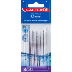 Lactona Ragers Easyclean L Paars Cilindrisch 8.0 mm 8 stuks