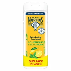Le Petit Marseillais Douchegel BIO IJzerkruid & BIO Citroen 2x400 ml