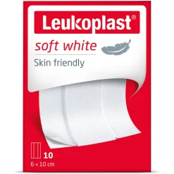 Leukoplast Wondpleisters Zacht 8 x 10 cm Soft White 10 stuks