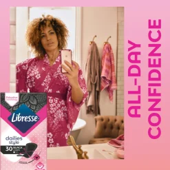 Libresse Inlegkruisjes Zwart 30 stuks