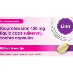 Linn Ibuprofen 400 mg Suikervrije Liquid Cap 20 capsules