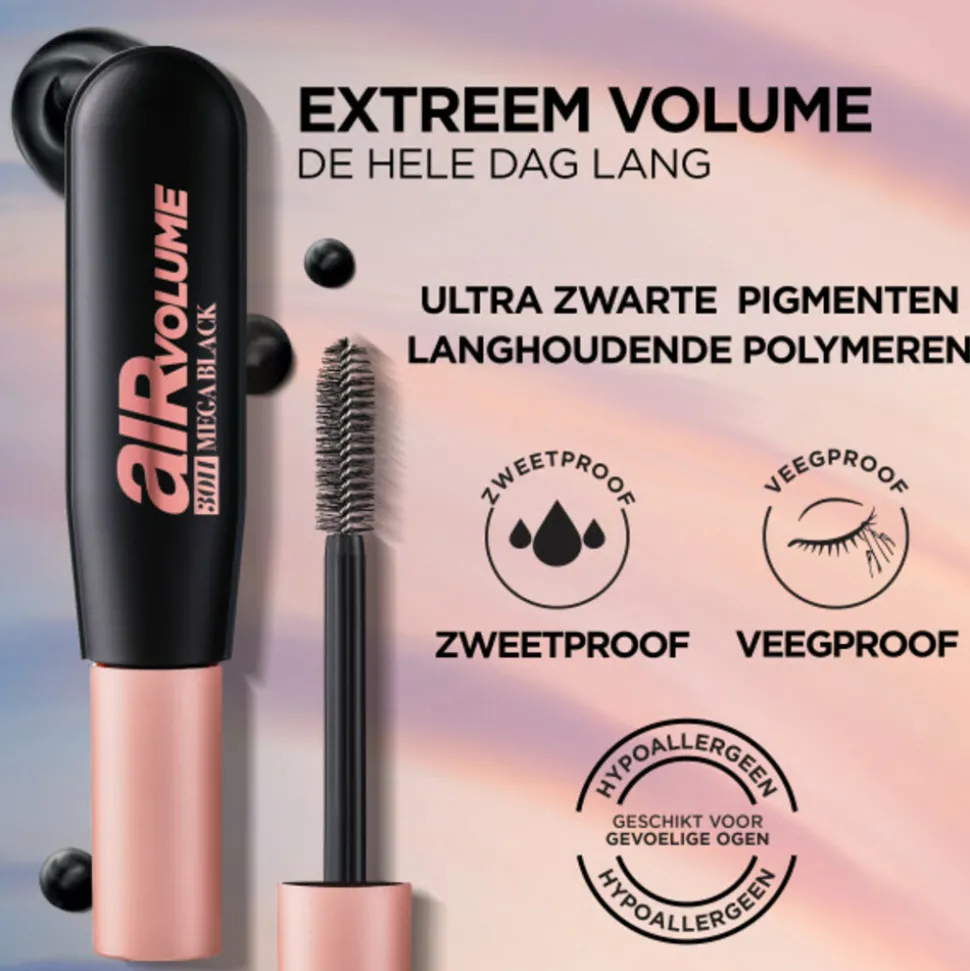 L'Oréal Air Volume Mega 30H Mascara Extra Zwart