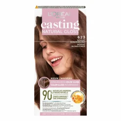 L'Oréal Casting Natural Gloss Semi-Permanente Haarkleuring 623 Nougat Donkerblond