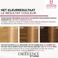 L'Oréal Excellence Crème Permanente Crèmekleuring 8 Lichtblond