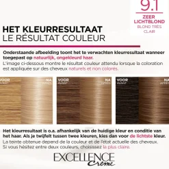 L'Oréal Excellence Crème Permanente Crèmekleuring 9.1 Zeer Licht Asblond