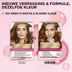 L'Oréal Excellence Crème Permanente Crèmekleuring 7.7 Honingbruin