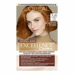 L'Oréal Excellence Crème Universal Nudes Permanente Haarkleuring 7UR Universeel Koper