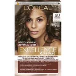 L'Oréal Excellence Crème Universal Nudes Permanente Haarkleuring 5U Universeel Lichtbruin