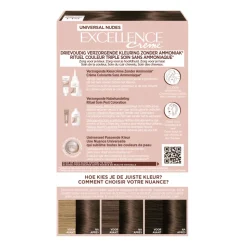 L'Oréal Excellence Crème Universal Nudes Permanente Haarkleuring 5U Universeel Lichtbruin