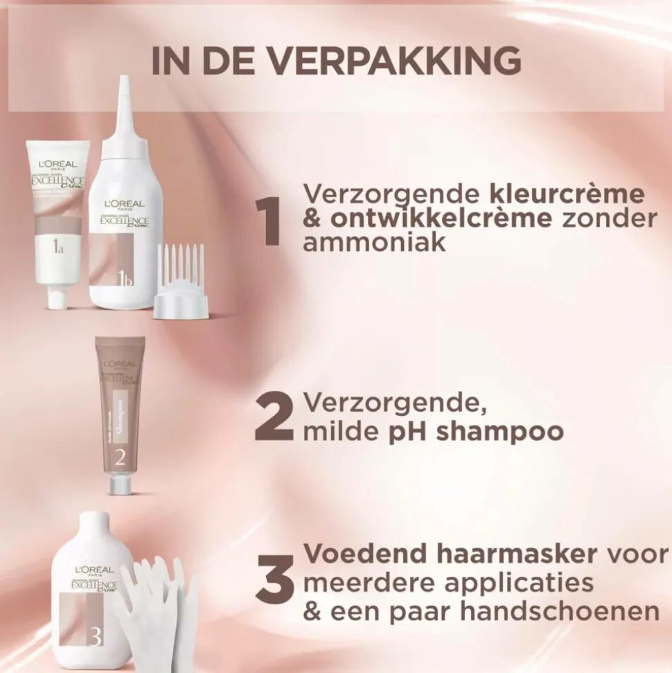 L'Oréal Excellence Crème Universal Nudes Permanente Haarkleuring 5U Universeel Lichtbruin