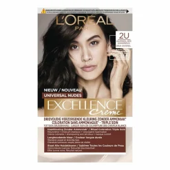L'Oréal Excellence Crème Universal Nudes Permanente Haarkleuring 2U Universeel Zeer Donkerbruin