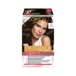 L'Oréal Excellence Crèmekleuring 3 Donkerbruin 1x & Magic Retouch Uitgroeispray Bruin 1x 75 ml Pakket