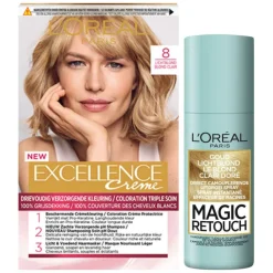 L'Oréal Excellence Haarverf Lichtblond + Uitgroeispray Pakket