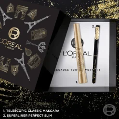 L'Oréal Geschenkset Telescopic Classic Mascara & Superliner Perfect Slim Zwart 2 stuks