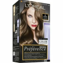 L'Oréal Preference Haarkleuring 06 Ombrie - Donkerblond + Magic Retouch Uitgroeispray Donkerblond 75 ml Pakket