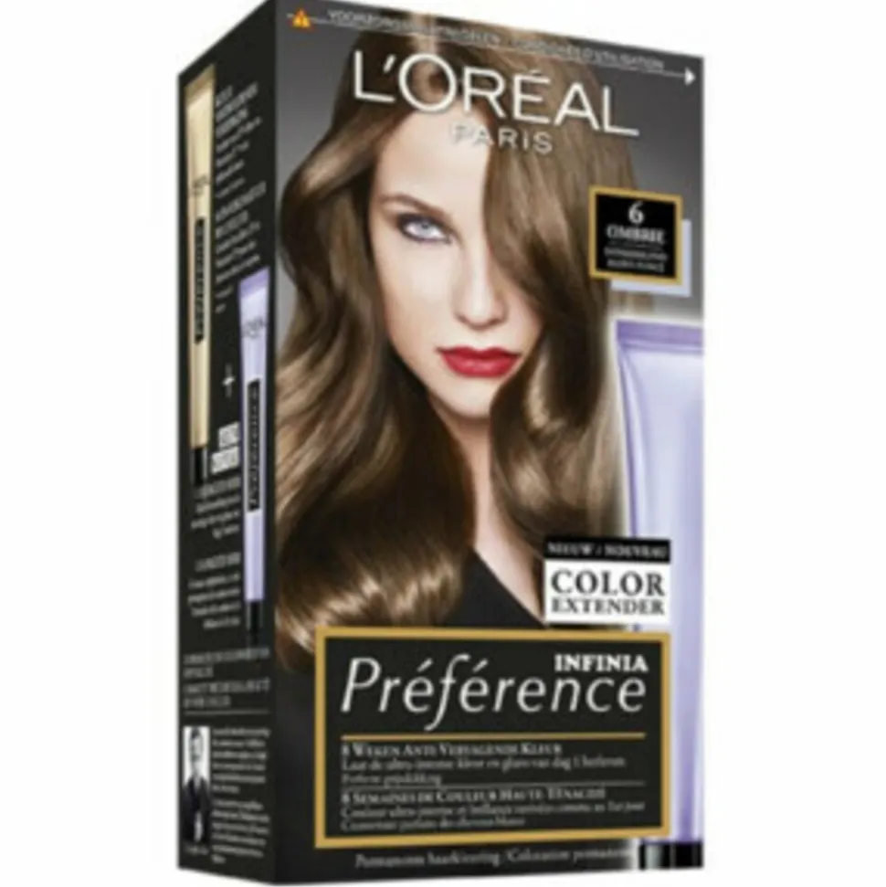 L'Oréal Preference Haarkleuring 06 Ombrie - Donkerblond + Magic Retouch Uitgroeispray Donkerblond 75 ml Pakket