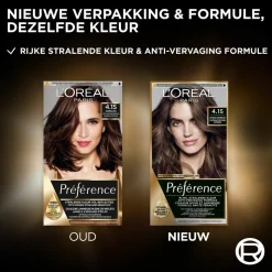L'Oréal Préférence Permanente Haarkleuring 4.15 Diep Kastanjebruin
