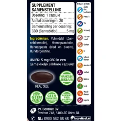 Lucovitaal CBD Cannabidiol 5 mg 30 capsules