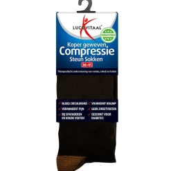 Lucovitaal Compressie Steun Sokken Zwart maat 36-41 1 paar