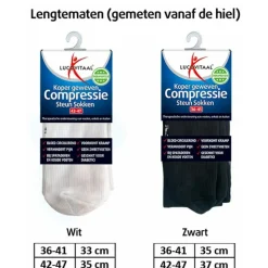 Lucovitaal Compressie Steun Sokken Wit maat 36-41 1 paar